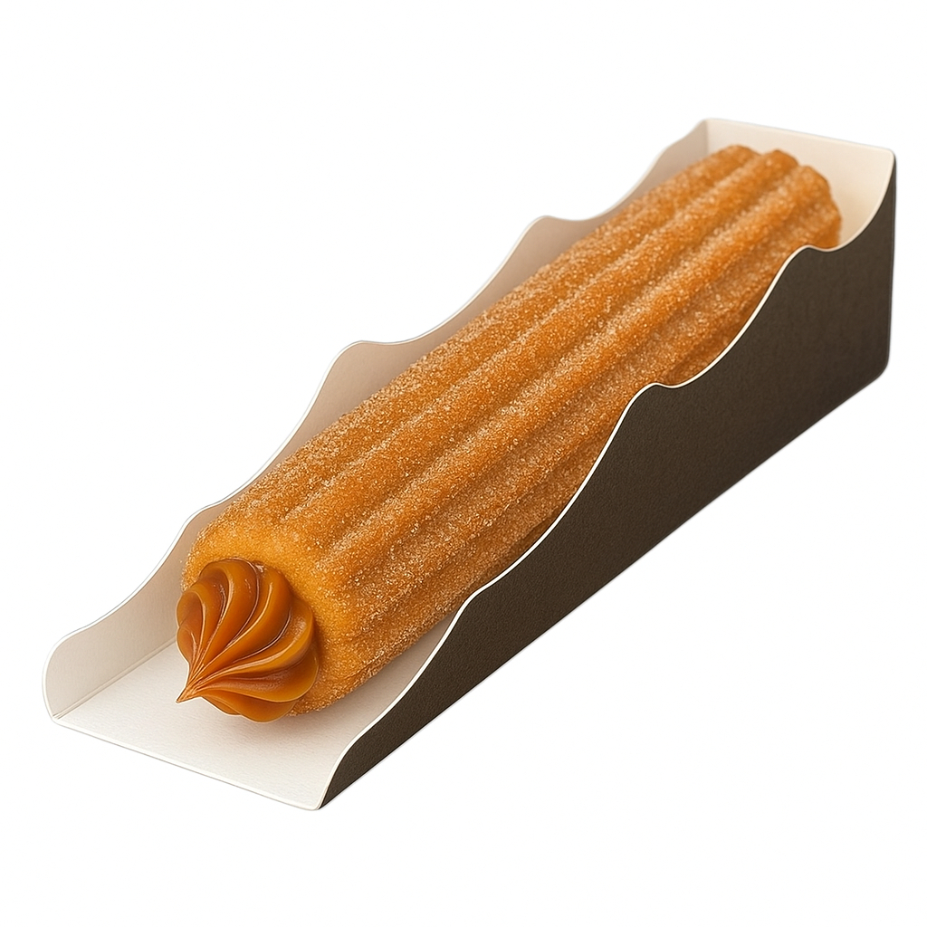 Embalagem Churros Gourmet Caixa Caixinha Lisa Kraft 50un