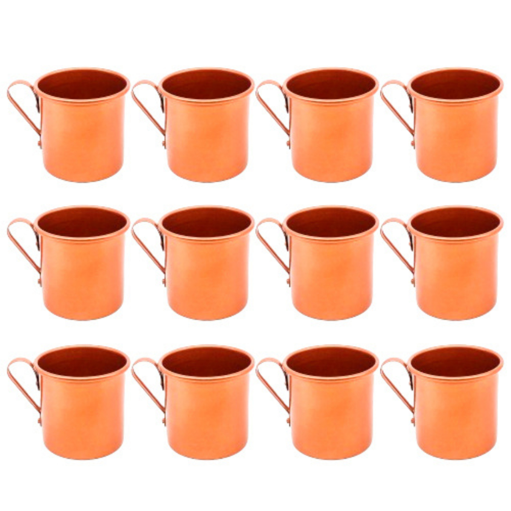 Kit 20 Canecas Moscow Mule 350 Ml De Alumínio Reforçado Para Bares Festas Casamentos