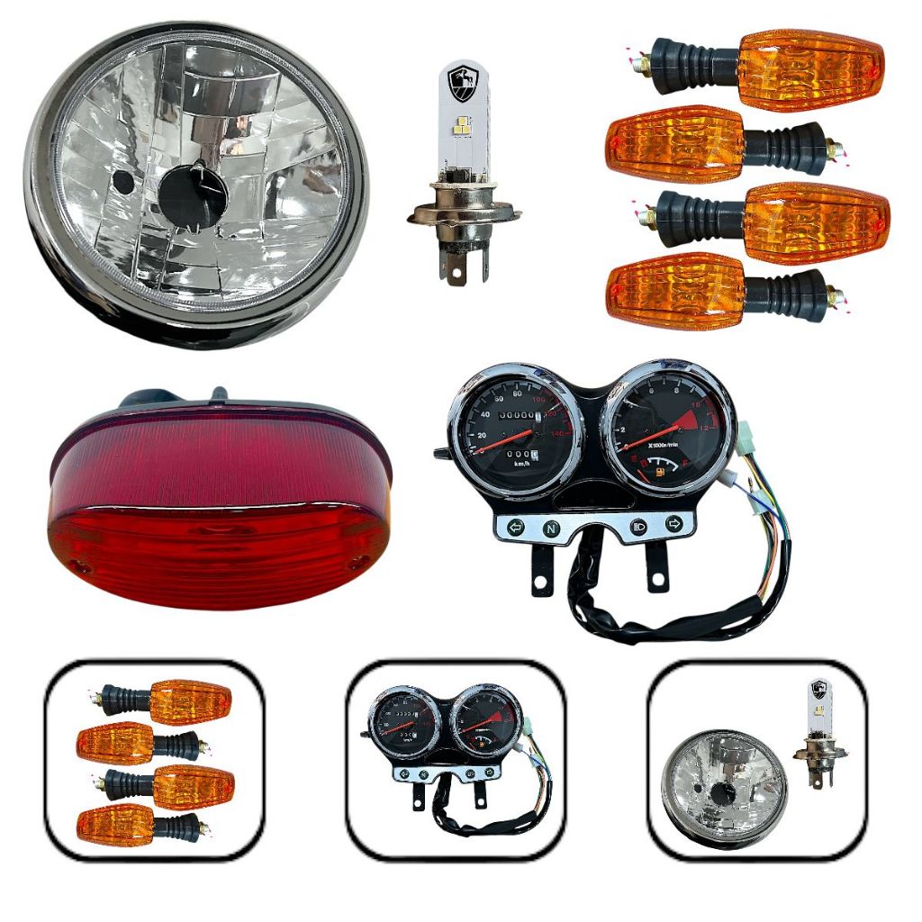 Kit Completo 4 Pisca/Farol/Lanterna/Painel P/Moto Suzuki En 125 Yes En 125 Yes Se
