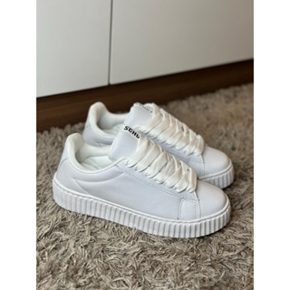 Tênis Branco Sola Alta Feminino Confortável Casual Estiloso Do 34 Ao 43 Super Macio e Leve em Oferta na Shopee