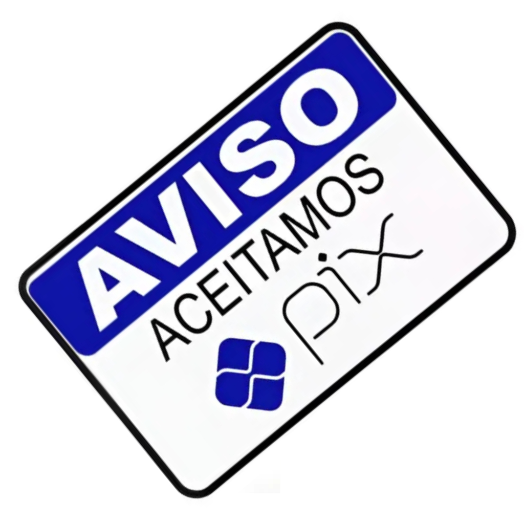 Placa De Sinalização -   Aviso Aceitamos Pix -   20 x 30 cm Utilidades Balcão