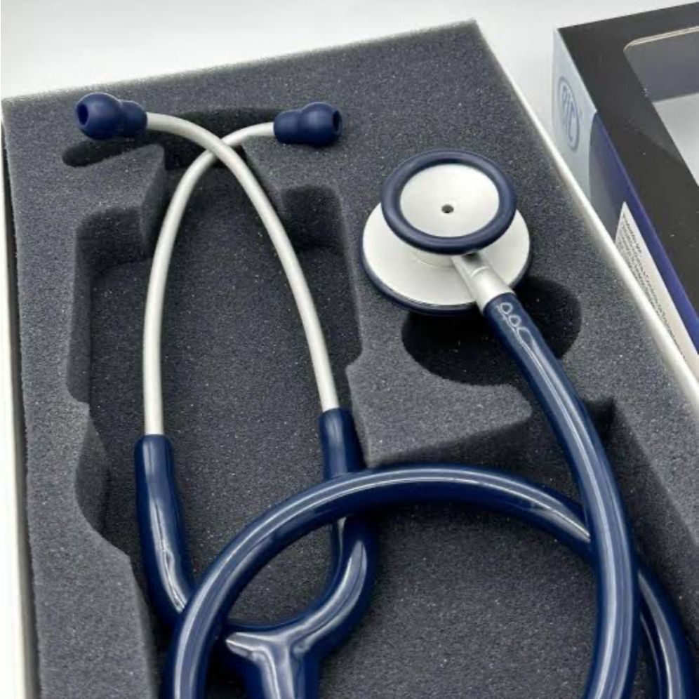 Estetoscópio Bic Efficace AZUL Duplo Profissional Com Oliva e Pelicula De Reserva