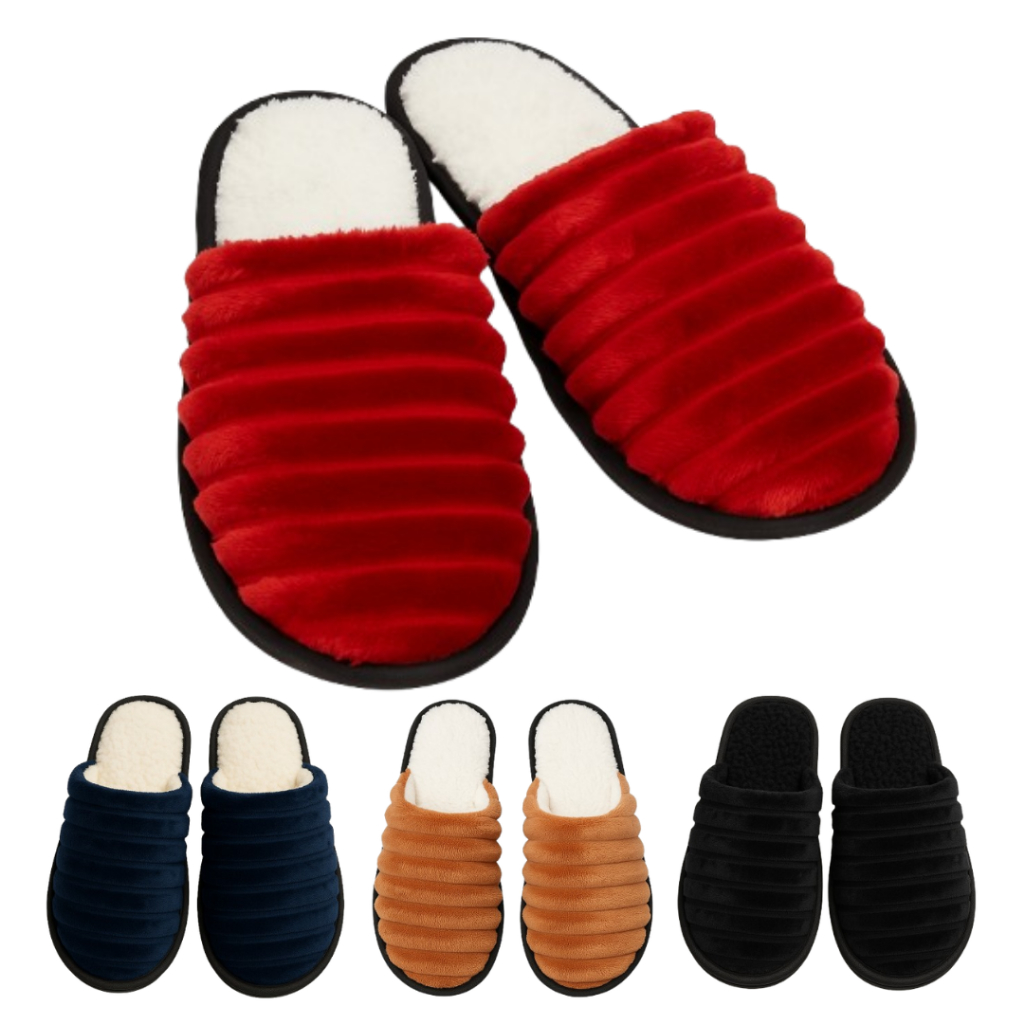 Pantufa de Inverno Luxo Confort Antiderrapante Super Macia