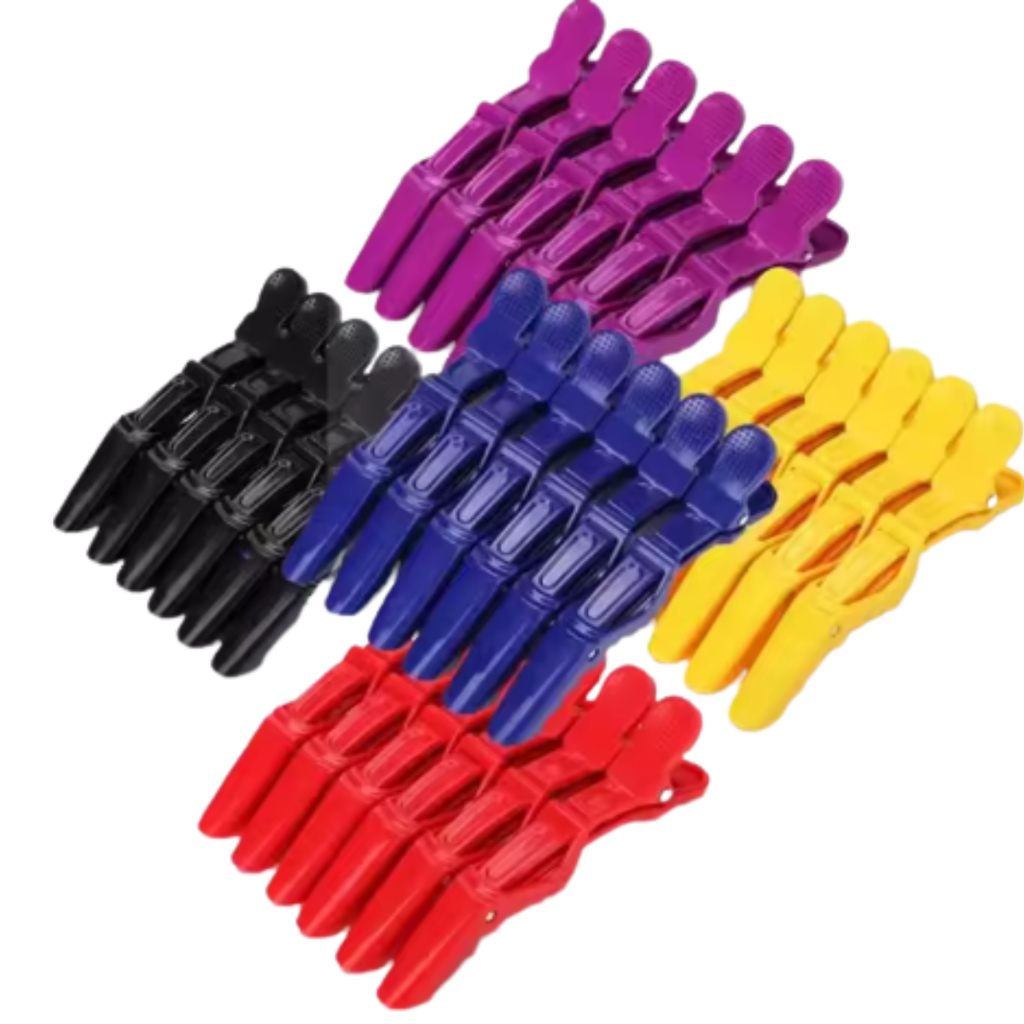 Kit 6 Presilha P/ Cabelo Jacaré Crocodilo Cabeleireiro em Oferta na Shopee