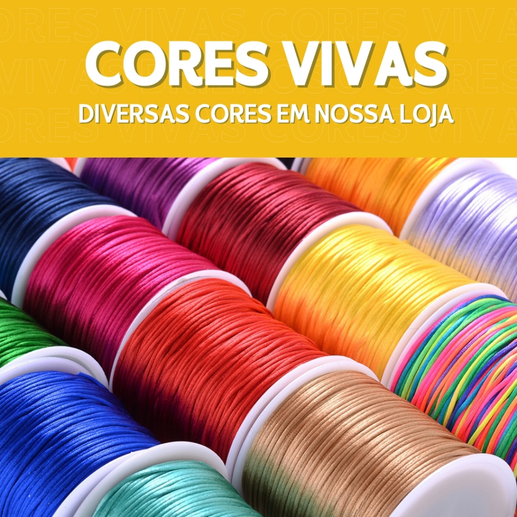 Fio de Seda C/50 Metros de 2.0 Mm - Cordão Resistente e de Alta Qualidade - Diversas Cores - MN em Oferta na Shopee