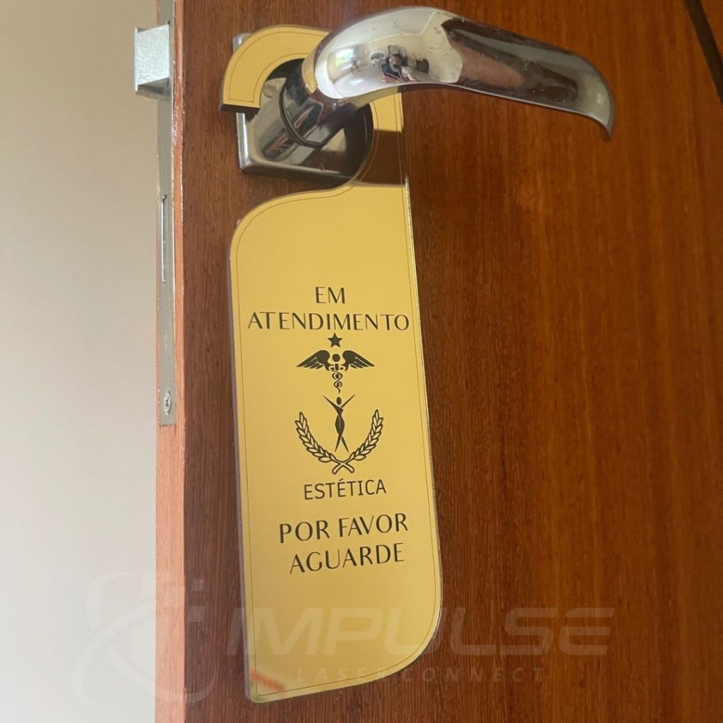 Placa para Maçaneta de Porta Em Atendimento Profissão Consultório em Acrílico