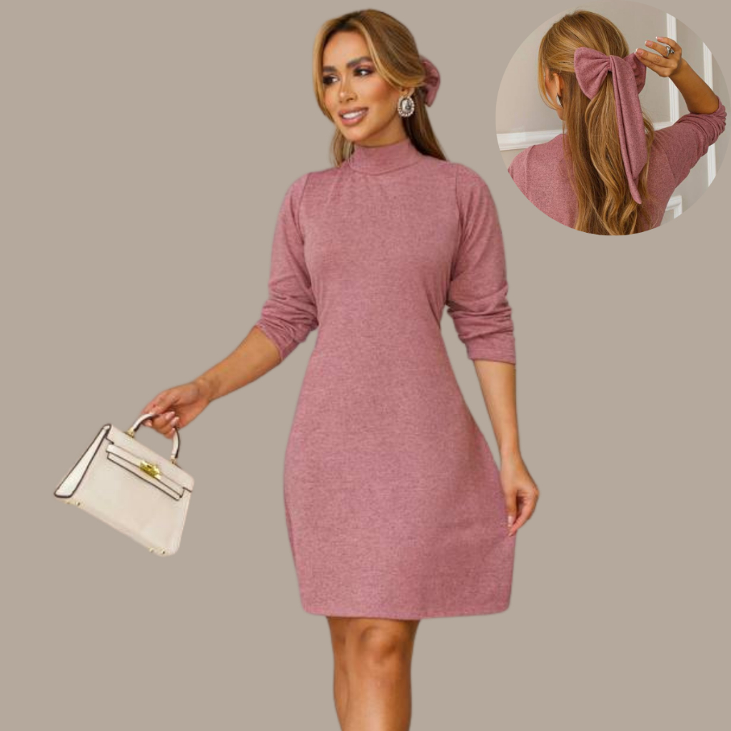 Vestido Lanzinha Elegante Feminino Inverno e Balada