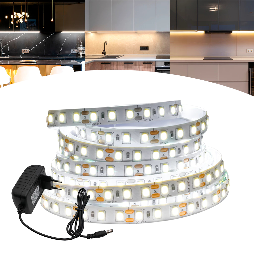 Fita 120 Leds 5m 12v Ip20 Smd 2835 Com Fonte 2a em Oferta na Shopee