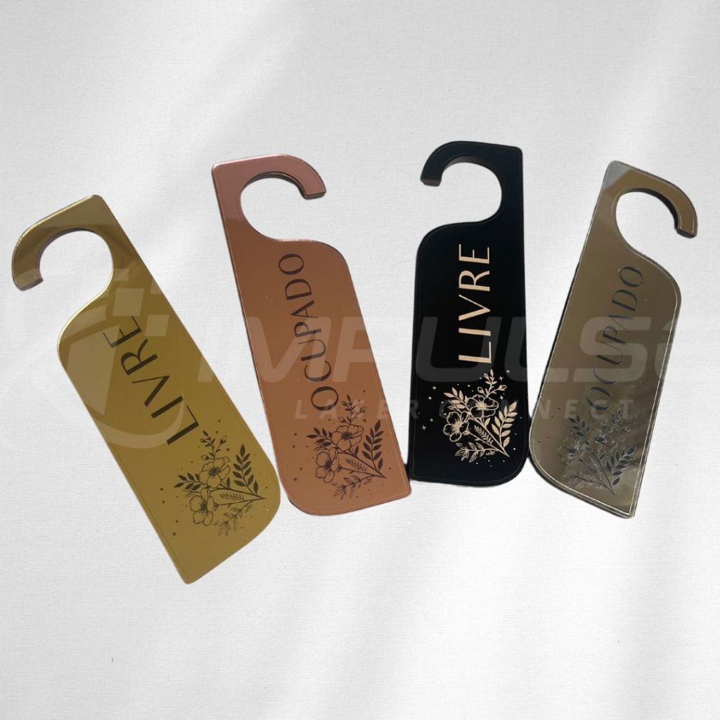 Placa para Maçaneta Livre Ocupado Floral consultório  banheiro e escritório em Oferta na Shopee