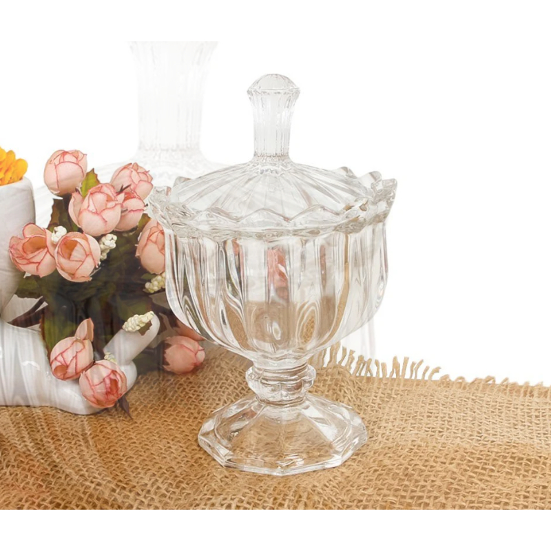 Bomboniere Baleiro Porta Doce baleiro de VIDRO Luxo Potiche Decorativo