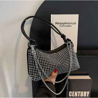 Bolsa Feminina Para Festas Rebites 1 Lado Ombro de Strass Brilho Luxuosa