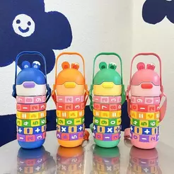 Garrafa Infantil Térmica Tabuada Interativa 430ml
