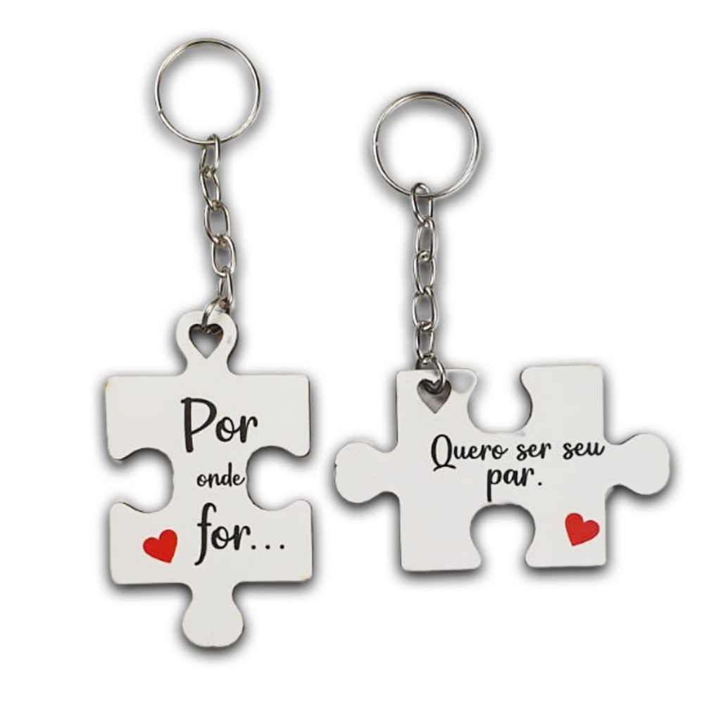 Kit 50 Chaveiros Encontro de Casais MDF Lembrancinha para Eventos, Igrejas e Namorados