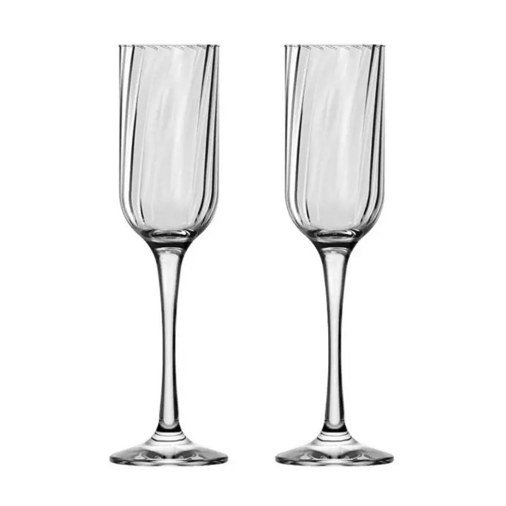 2 Taças de Vidro Fiore Nadir 195 ml Ideal para Coquetéis e Espumantes