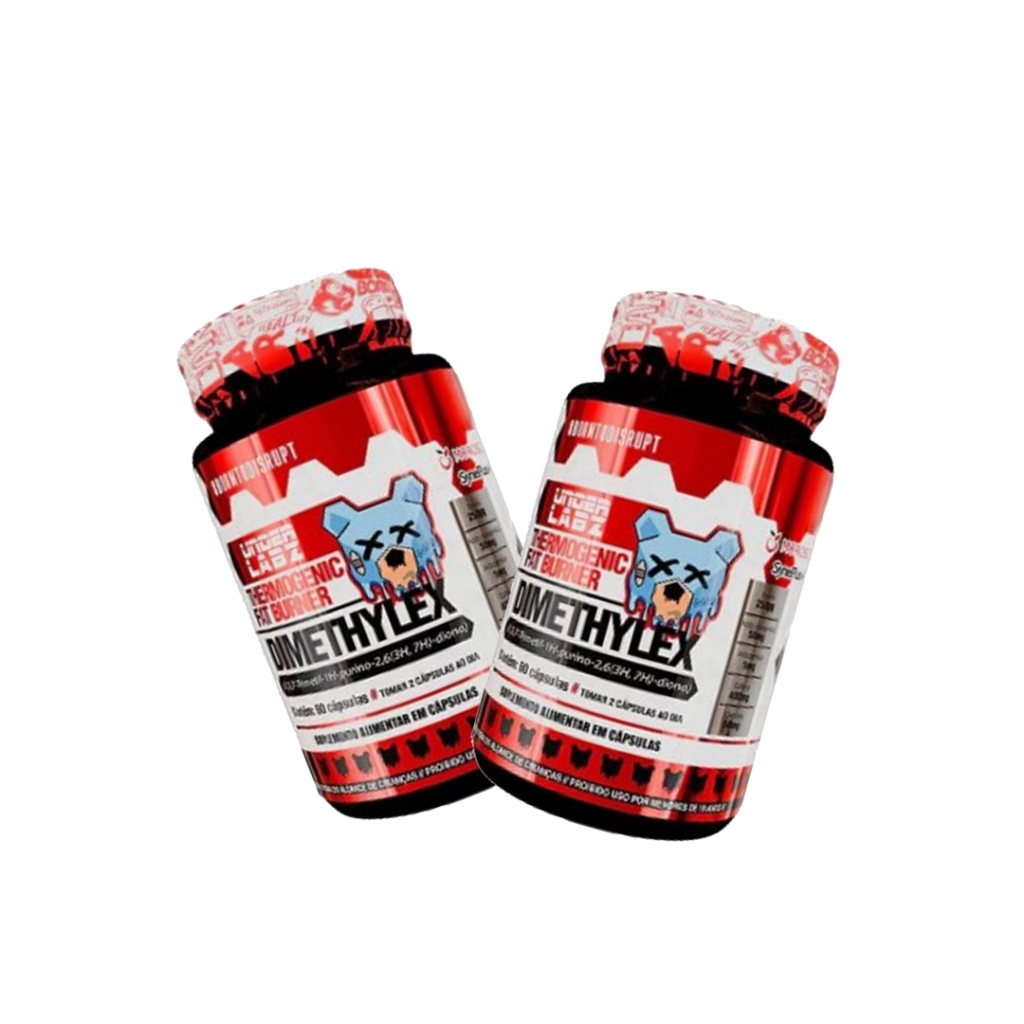 KIT 2 UNIDADES: TERMOGENICO DIMETHYLEX 60CAPS - UNDER LABZ (QUEIMADOR DE GORDURA) em Oferta na Shopee