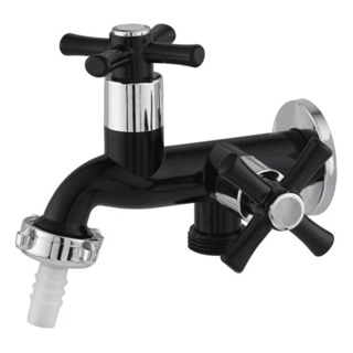 Torneira para Maquina de Lavar e Tanque 2 Saidas Abs Preta Lavanderia 1/4 de Volta C-31 em Oferta na Shopee