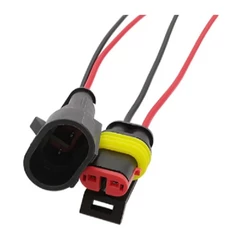 2 Conector Chicote Automotivo 2 Vias Selado Impermeável Prova D'água