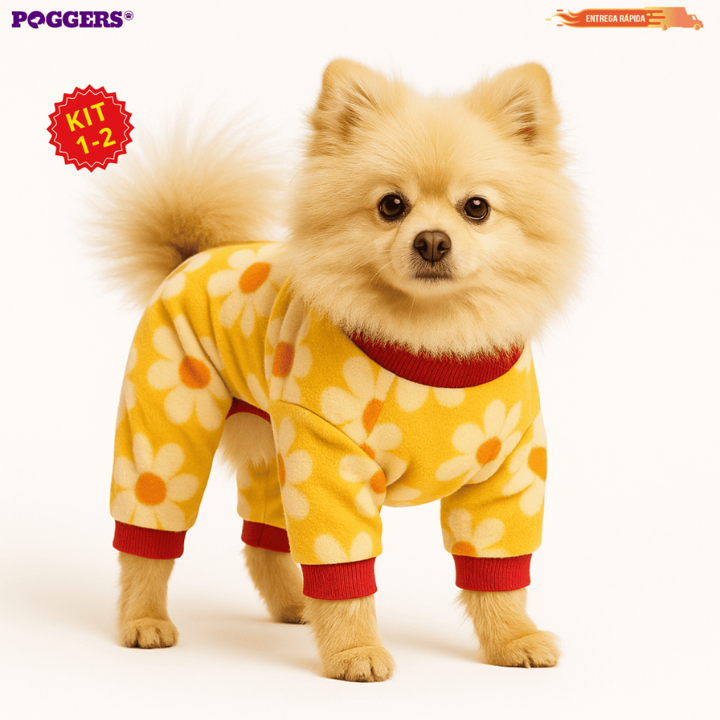 Kit 1-2 Macacão Soft Para Cachorros Roupinha Quente para Inverno e Confortável Pijama Cães e gatos