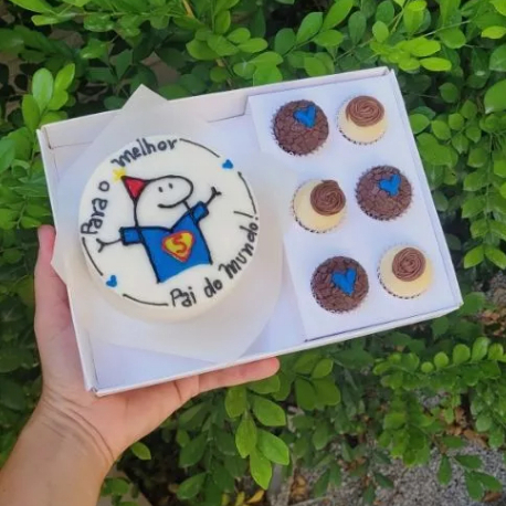 KIT 5~20 CAIXAS BENTO + 6 DOCES 21x15x9 - PRESENTE - MÃES - CONFEITARIA - MINI BOLO em Oferta na Shopee