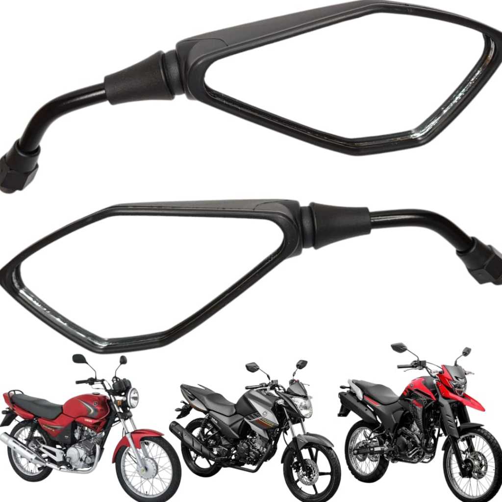 Par Retrovisor Mini Z400 Motos Yamaha Ybr 125 Factor 150 Fazer 250 Lander 250 Tenere