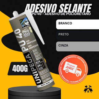 Adesivo PU40 Selante Cola Parabrisa Juntas Metal Vidro Reparos Silicone Vedação PU 40 400g Unipega em Oferta na Shopee