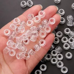 Miçanga Terere barril transparente 10mm - 100 peças