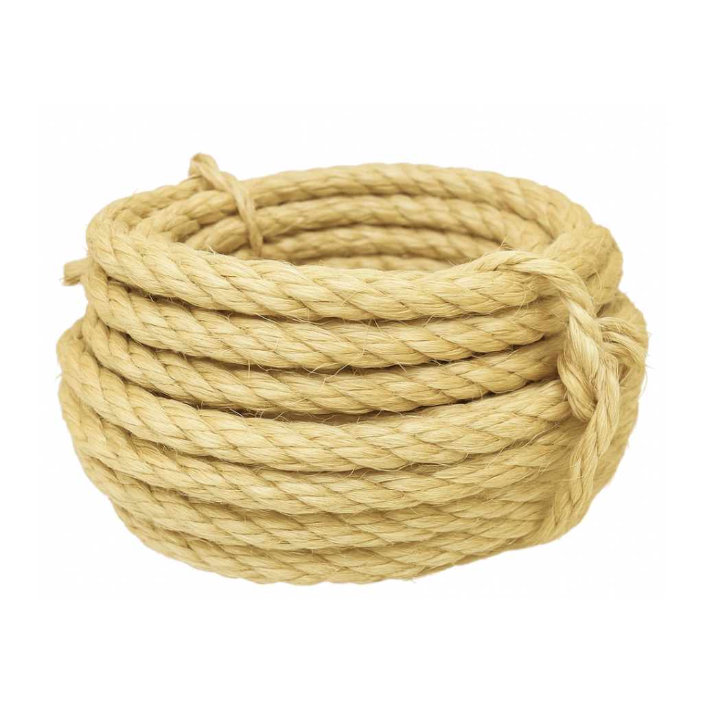 Corda De Sisal 8mm 5 Metros Rasada Arranhador Para Gatos Artesanatos Decoração Amarração Deck