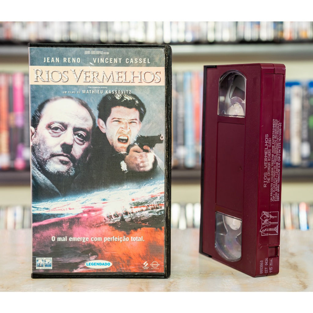 VHS Rios Vermelhos - LEGENDADO - Jean Reno Vincent Cassel - Original - Fita de Vídeo Filme - Ação Policial
