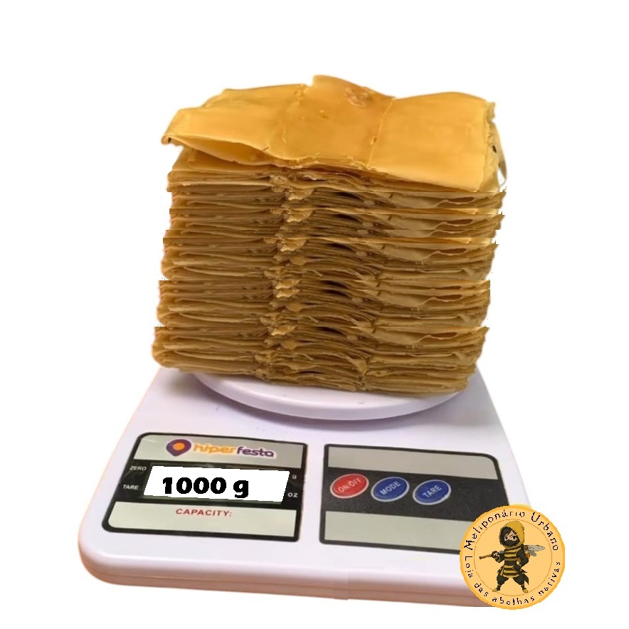Cera mista  50 a 100 laminas para asf 10x5 cm para abelhas nativas sem ferrão Jataí e outras 30% asf