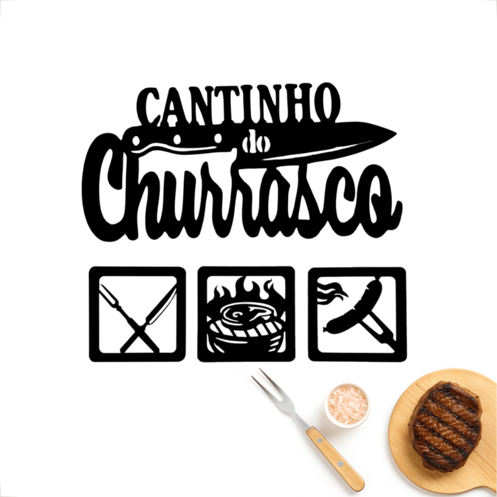 Kit Cantinho do Churrasco Quadro decorativo 4 peças em Oferta na Shopee