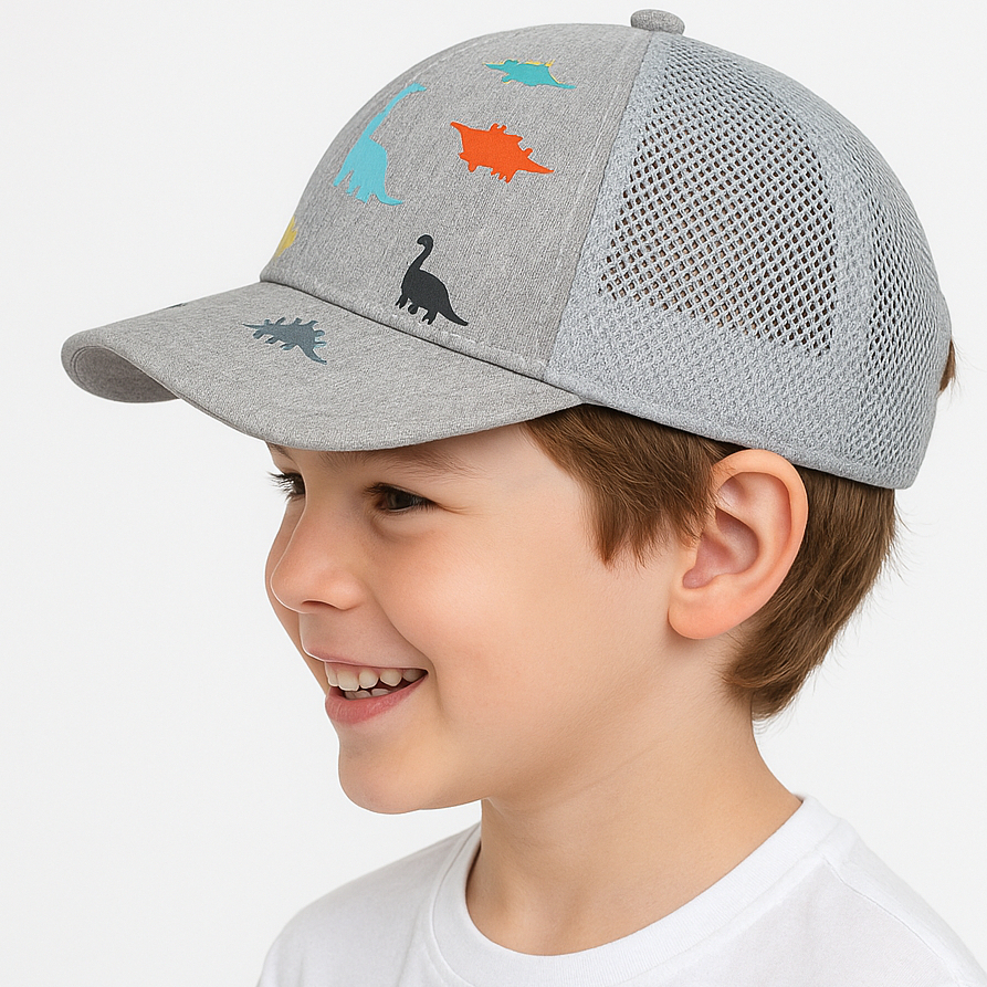 Boné Infantil Telinha Ajustável 1 a 3 Anos Bone Truck Leve Confortável Respirável Para Meninos e Meninas