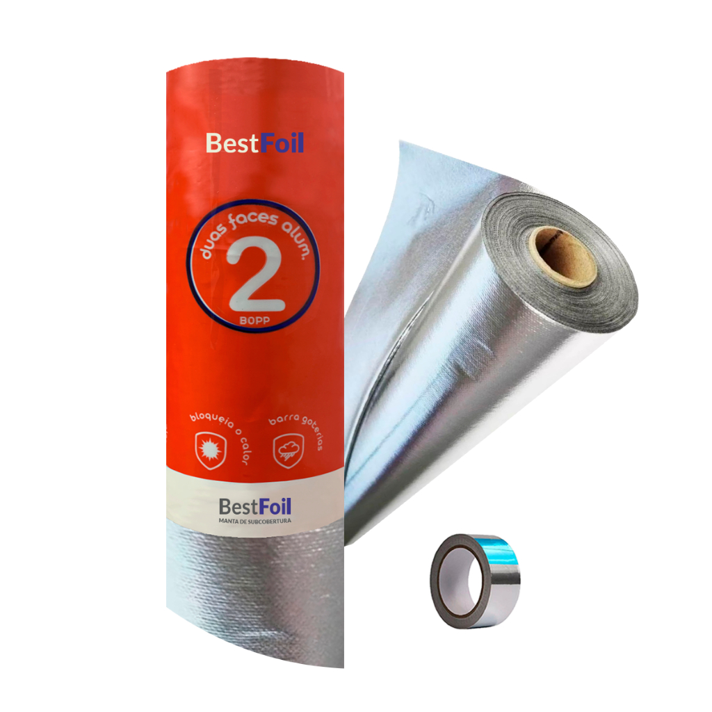 Manta Térmica TNT P/ Telhado 2 Faces 25m2 + Fita para emenda