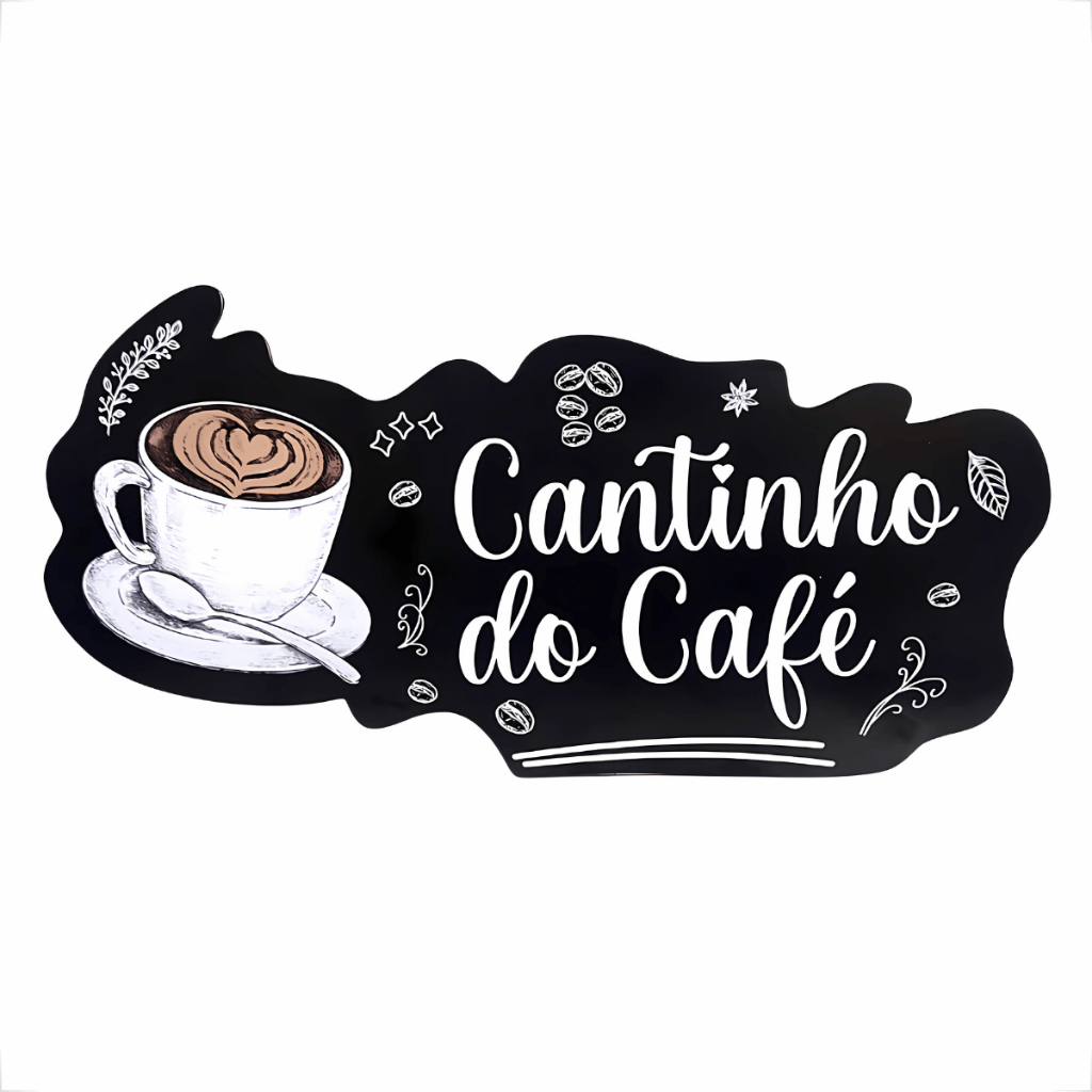 Placa Cantinho do Café Ambientação - Corte a Laser Adesivado em Oferta na Shopee