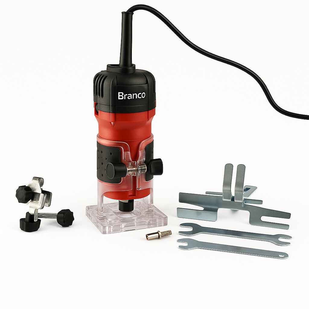 Tupia Manual Elétrica 710w Profissional Pinça 6mm Branco Motores