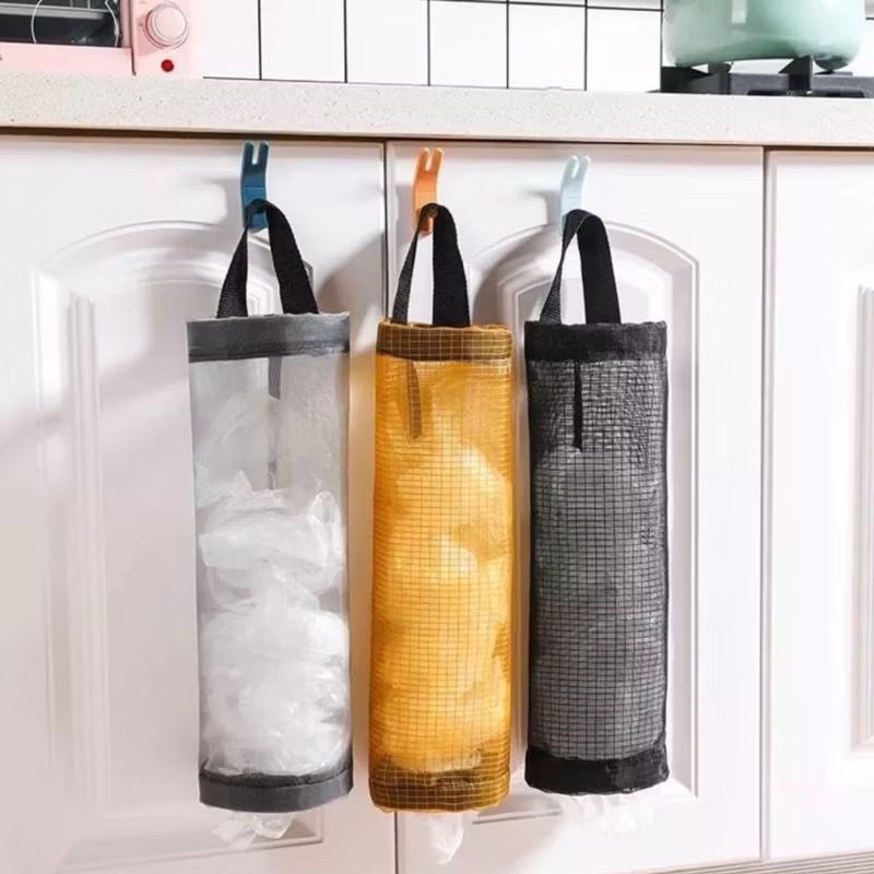 Kit 3 Puxa Saco e Porta Saco de Lixo Dispense Organizador de Saco Plástico
