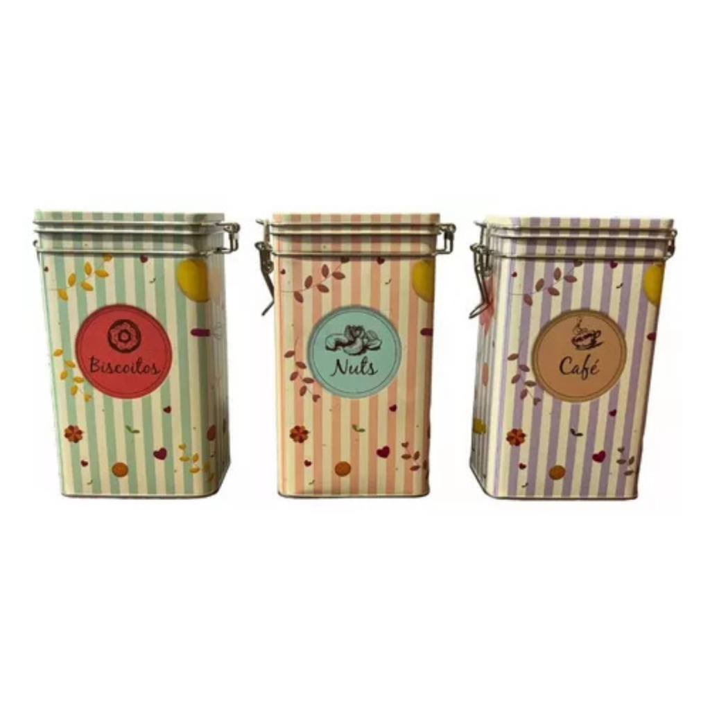 Anúncio Sortido Lata De Metal Vintage Para Cereais Classica em Oferta na Shopee