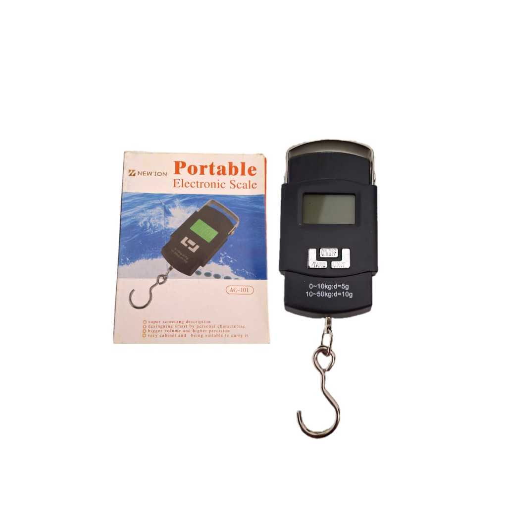 Balança de Mão Digital 50KG com Pilhas – para Bagagem Bolsa e Pesca