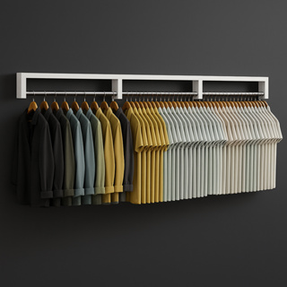 Kit de até 3 Cabideiro de Parede Closet Arara de Roupas Quarto MDF Branco 60 CM em Oferta na Shopee