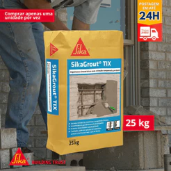 Sika Grout TIX Graute Tixotrópico Sem Fluidez para Reparos Estruturais (Saco 25kg) - SIKA