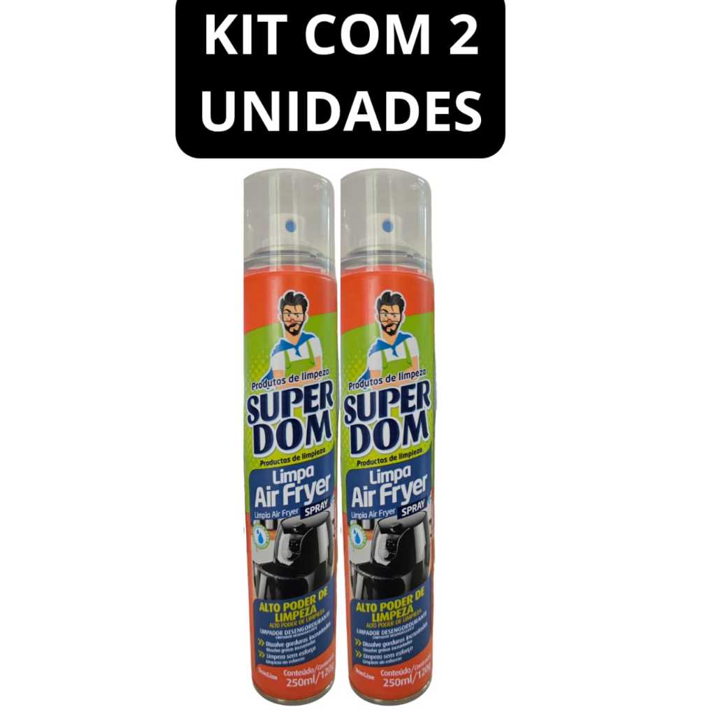 Kit 2 limpador de Air Fryer em spray