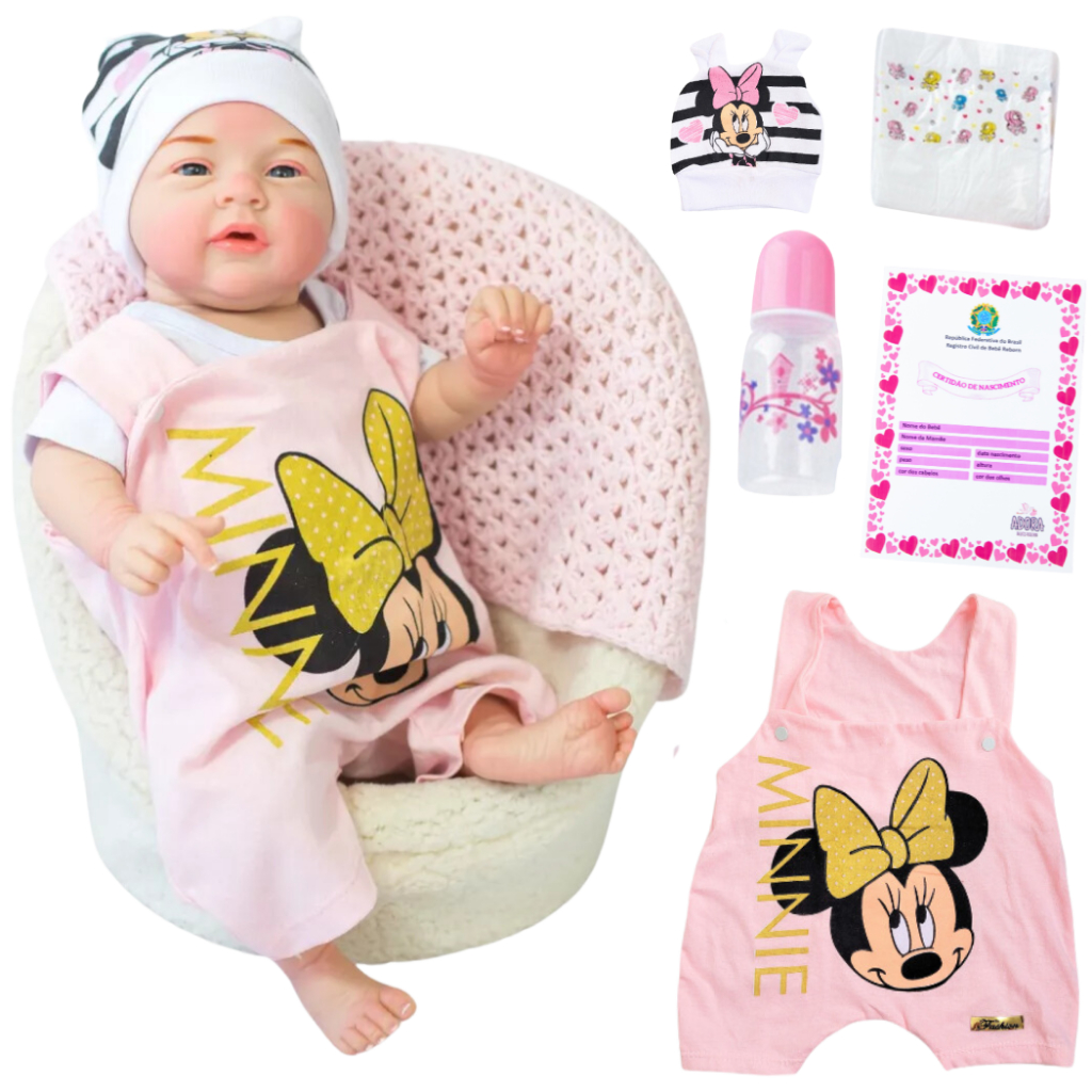 Bebê Reborn Boneca Realista Menina Mary Silicone Pode Dar Banho Original Envio Imediato - Mom & Baby