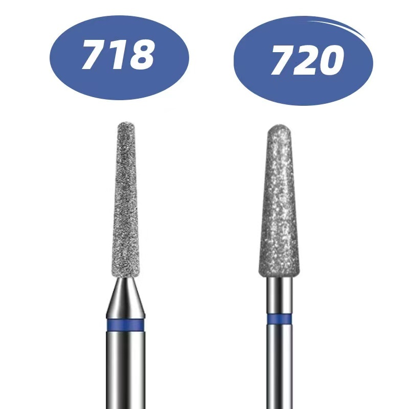 Brocas Diamantada 718/720 Cutícula Unha Motor Kit 1/2 Peças