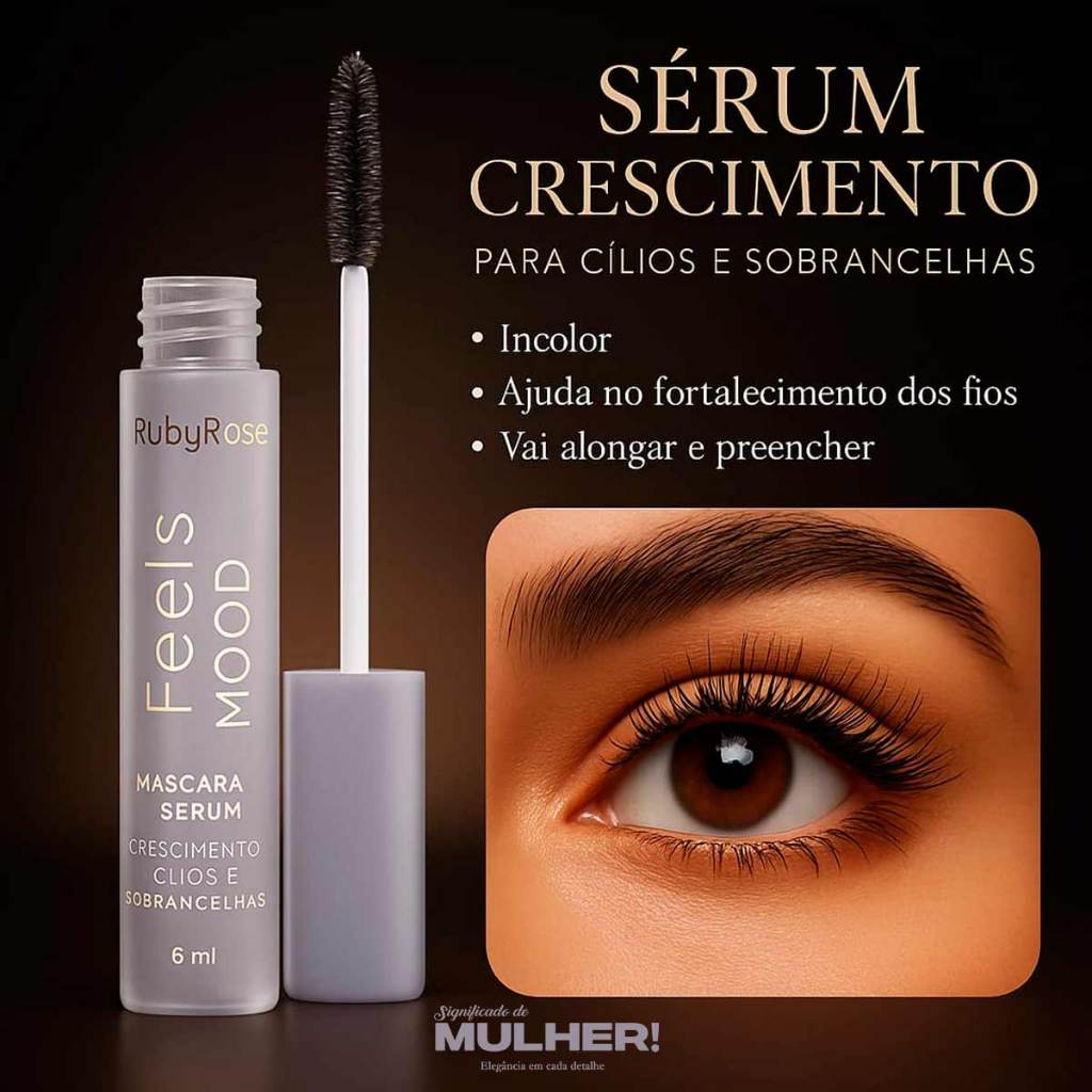 Ruby Rose Sérum Crescimento Cílios Sobrancelha Incolor Mascara Crescimento Fortalecimento Lançamento em Oferta na Shopee