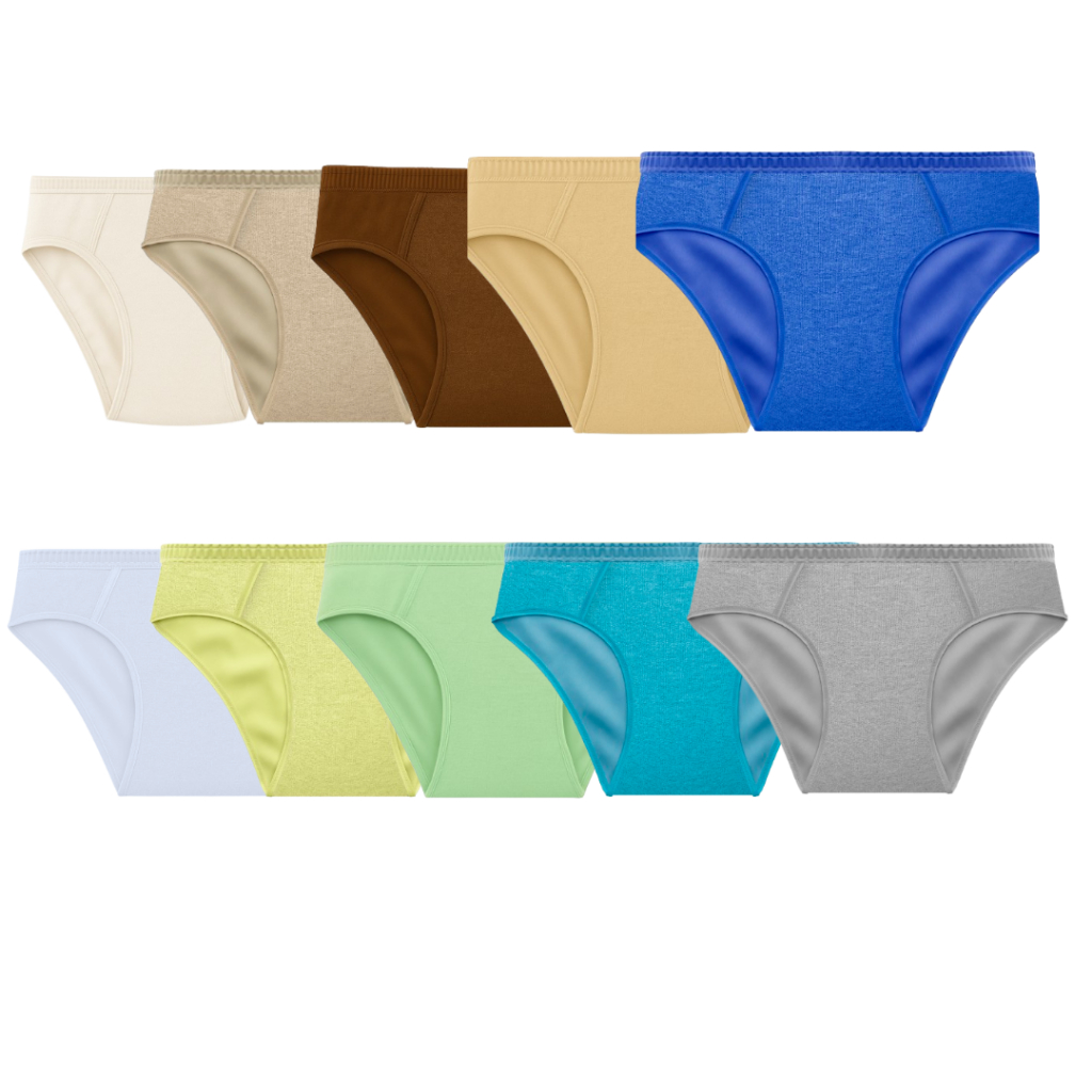 Kit 10 Cuecas Slip Algodão Infantil Juvenil Cores Sortidas