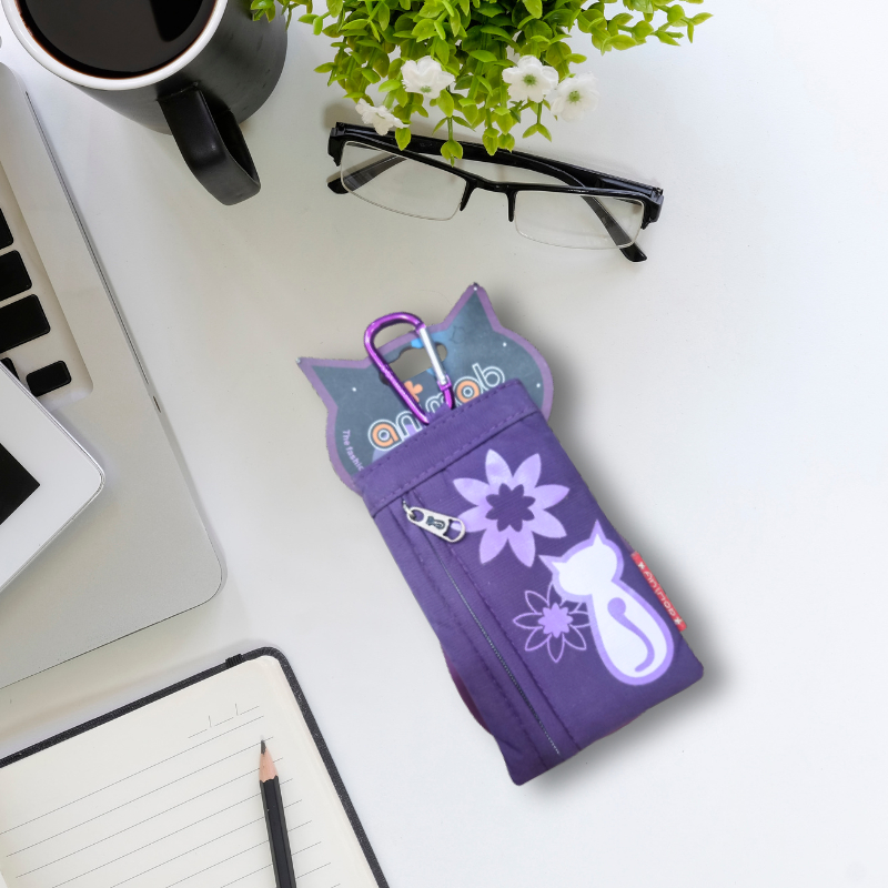 Mini Bolsinha De Mão Animob Carteira Feminina Zíper Porta Moedas E Porta Cartões