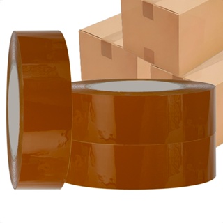 3 Fitas Marrom Adesivas 500m Grossa Embalagem Durex Larga Grande em Oferta na Shopee