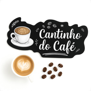 Plaquinha Adesivada Cantinho do Café - Mdf Resistente em Oferta na Shopee