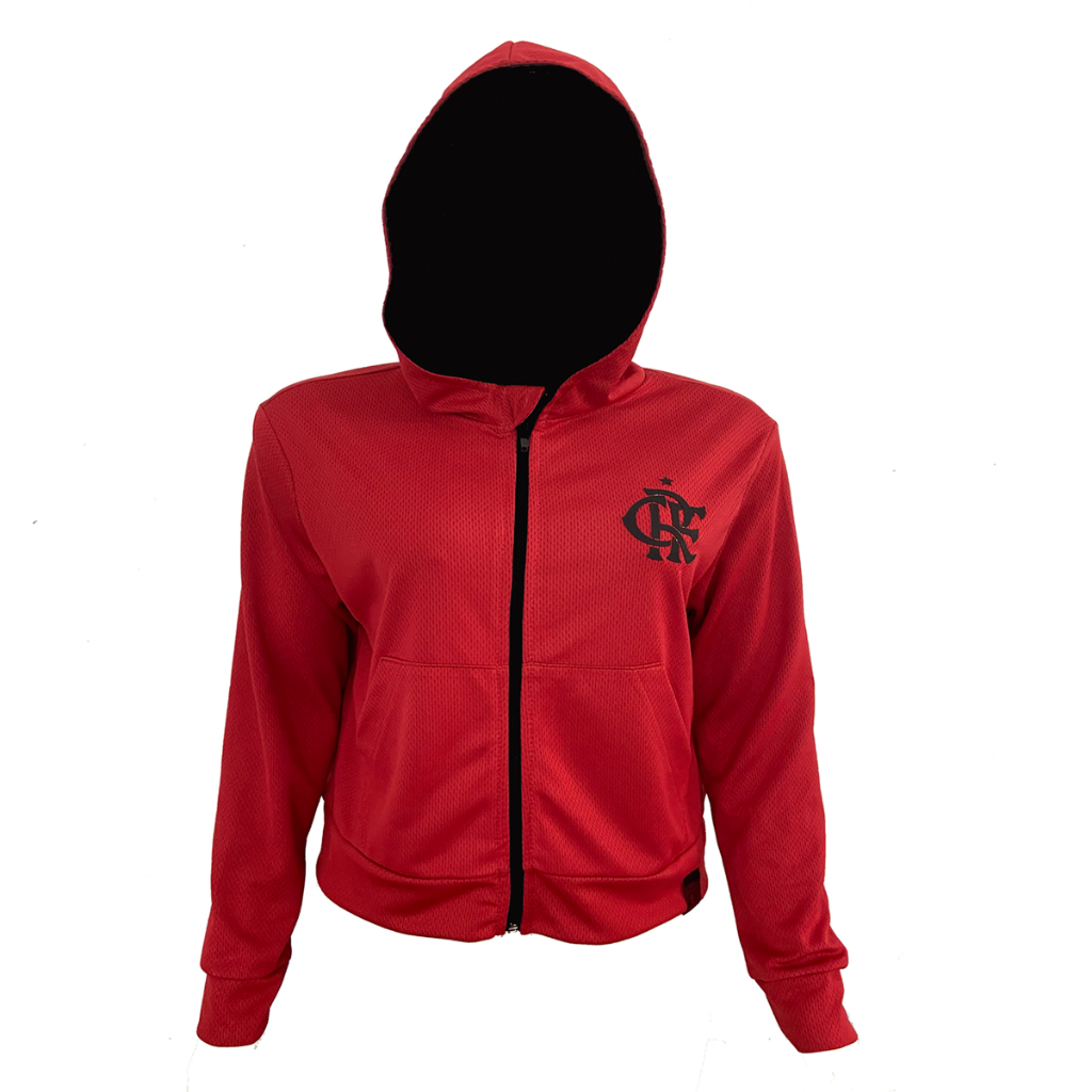 CASACO FLAMENGO FEMININO DRY ACADEMIA (VERMELHO) em Oferta na Shopee