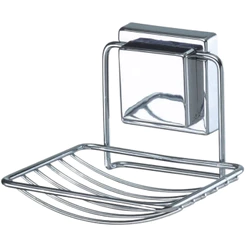Saboneteira De Parede Porta Sabonete Banheiro Lavabo Fixação Ventosa Sucção Cromado Arthi