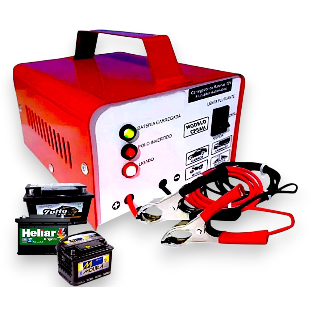 Carregador De Bateria 12v Até 300amperes Cf5 Inteligente em Oferta na Shopee